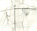 Initial composition pencil sketch